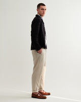 wax london men's Corey - Black Dobby Check Cotton Shirt