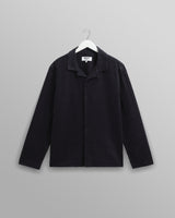 wax london men's Corey - Navy Seersucker Corduroy Shirt