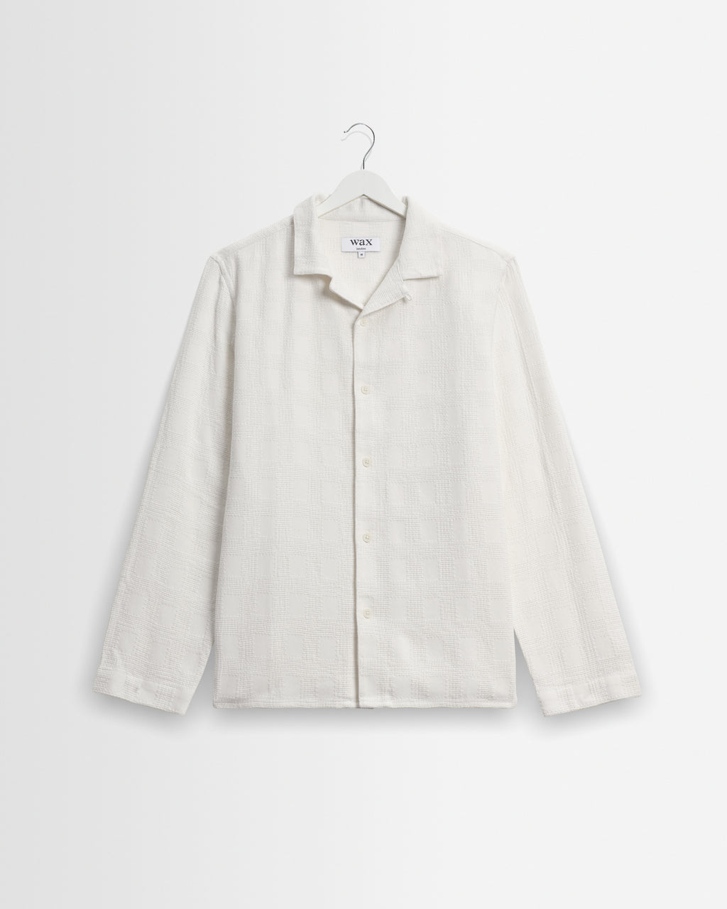 Corey Off White Dobby Check Cotton Shirt