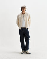 wax london men's Corey - Stone Seersucker Corduroy Shirt
