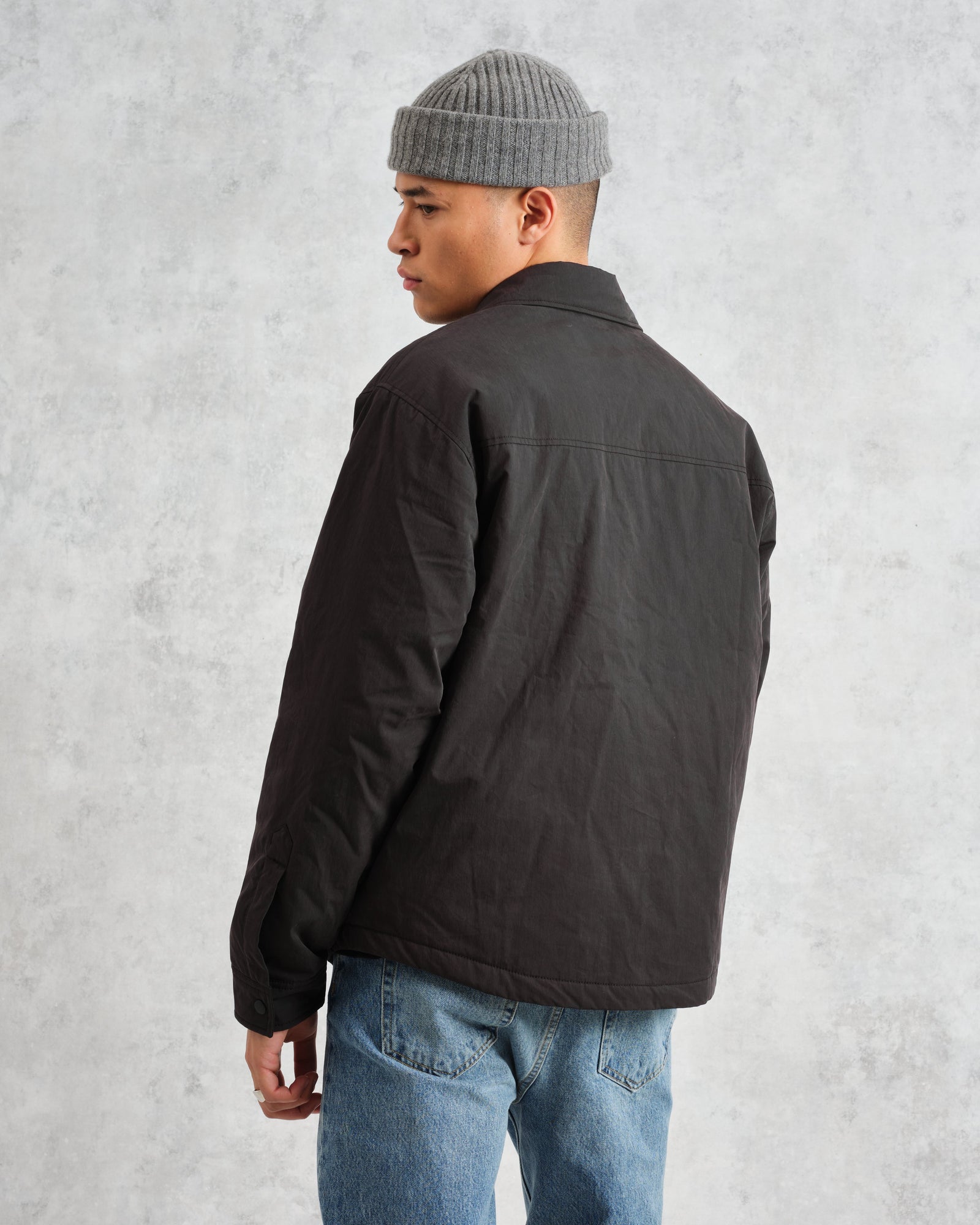 Covent - Black Cotton Nylon Water Repellent Jacket | Wax London Covent - Black Cotton Nylon Water Repellent Jacket | Wax London