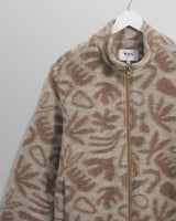 wax london Cozi - Ecru Squiggle Fleece Jacket