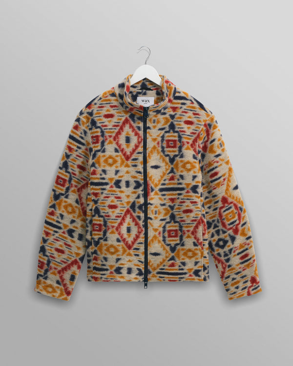 wax london Cozi - Multicolour Geometric Fleece Jacket