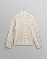 wax london Crosby - Ecru Pointelle Cotton Cardigan