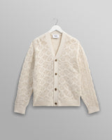 wax london Crosby - Ecru Pointelle Cotton Cardigan