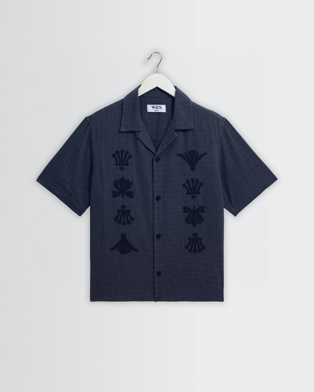 Curzon Grid Applique Short Sleeve Shirt
