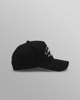 wax london men's Dale - Black Script Trucker Cap