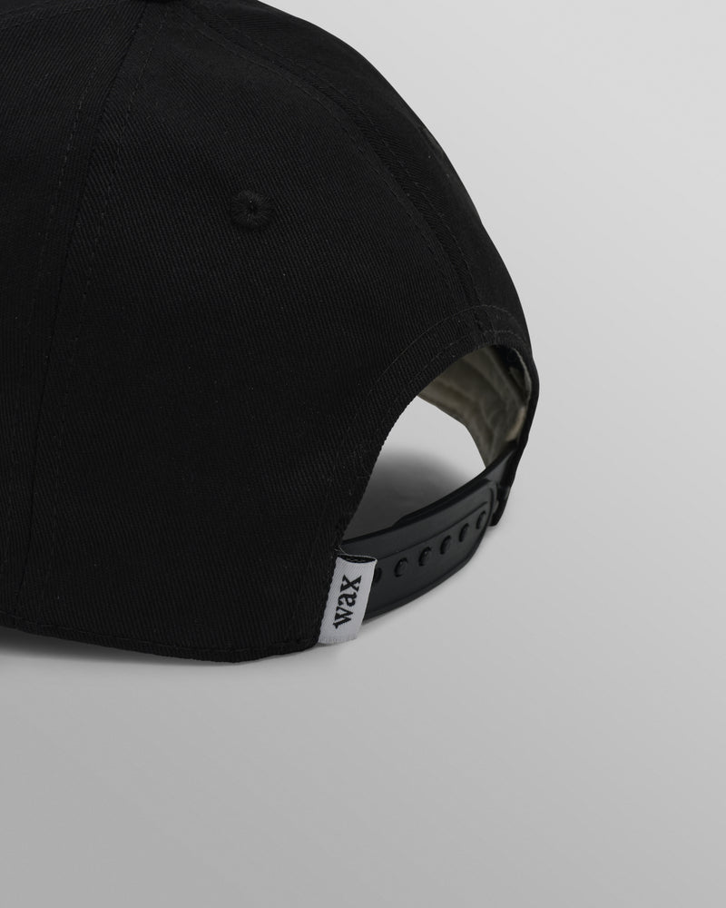 wax london men's Dale - Black Script Trucker Cap