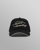 wax london men's Dale - Black Script Trucker Cap