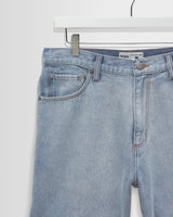 wax london men's Dalston - Light Blue Denim Shorts