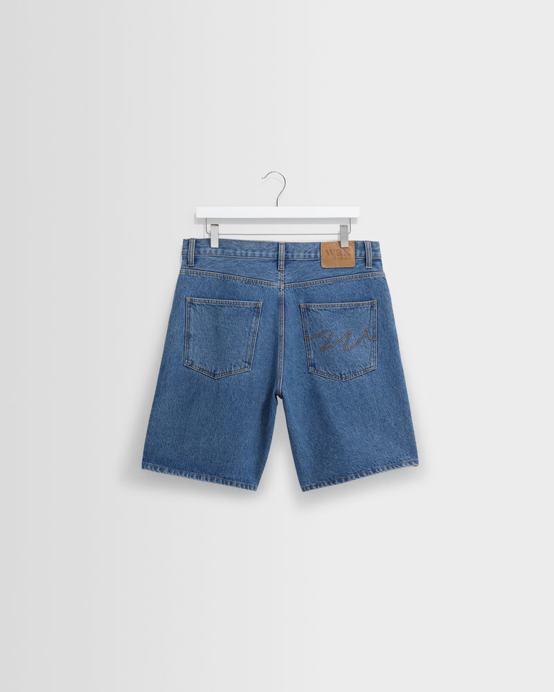 Men's Mid-Blue Denim Shorts | Wax London