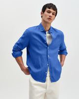 Dartford - French Blue Washed Linen Shirt