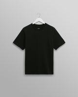 wax london men's Dean - Black Embroidered Logo Organic Cotton T-Shirt