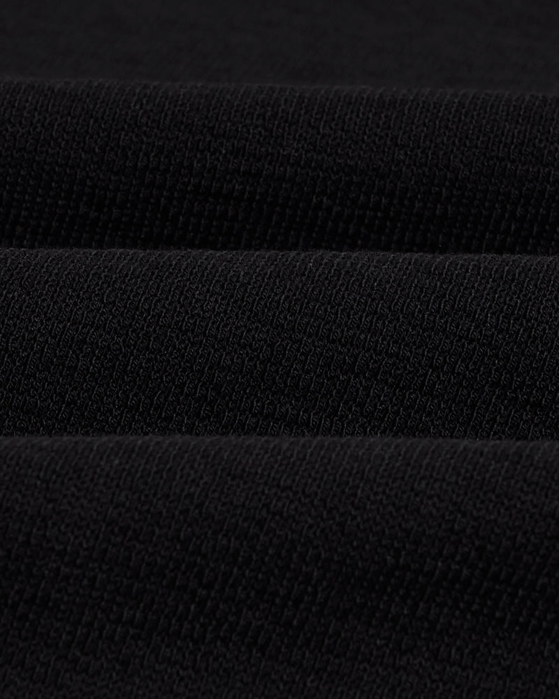 wax london men's Dean - Black Textured Organic Cotton T-Shirt