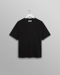 Dean - Black Textured Organic Cotton T-Shirt