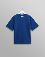 wax london Dean - Blue Textured Organic Cotton T-Shirt