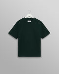 Dean - Bottle Green Textured Organic Cotton T-Shirt