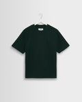 Dean - Bottle Green Textured Organic Cotton T-Shirt