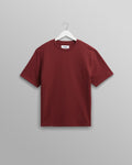Dean - Burgundy Textured Organic Cotton T-Shirt