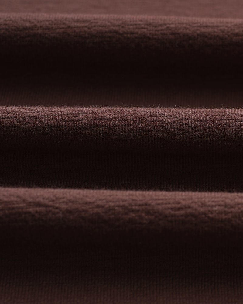 wax london men's Dean - Dark Brown Textured Organic Cotton T-Shirt