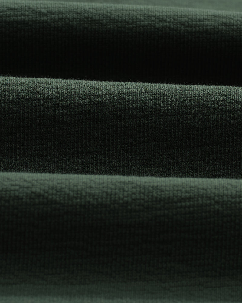 wax london Dean - Dark Green Textured Organic Cotton T-Shirt