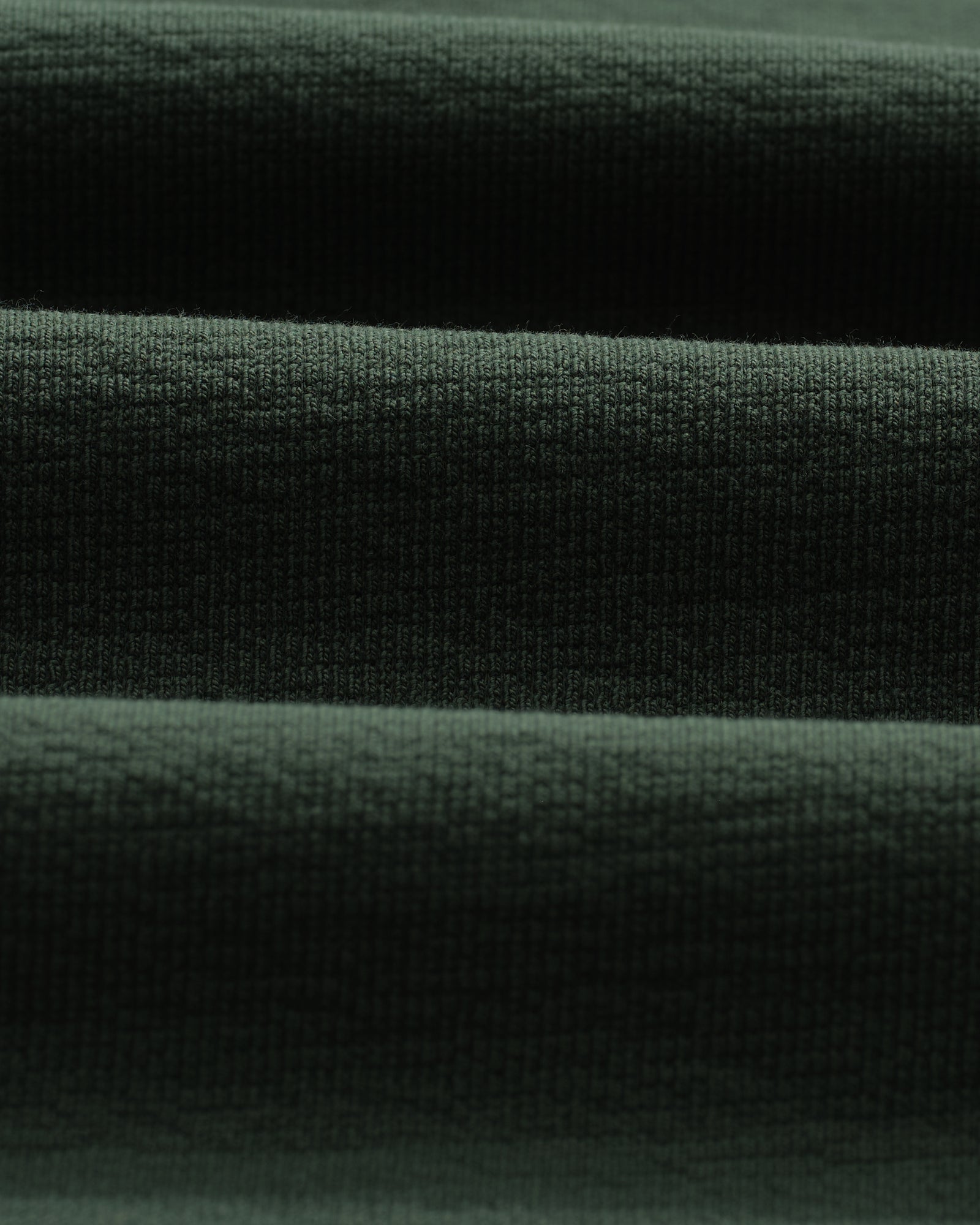 Men's Dark Green Textured Organic Cotton T-Shirt | Wax London