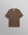 Dean - Dusty Brown Textured Organic Cotton T-Shirt
