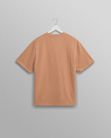 wax london Dean - Dusty Orange Textured Organic Cotton T-Shirt