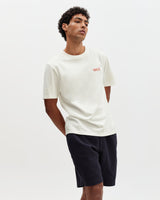Dean - Ecru And Rust Grid Embroidered T-Shirt