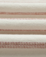 Dean - Ecru And Rust Stitch Stripe Organic Cotton T-Shirt