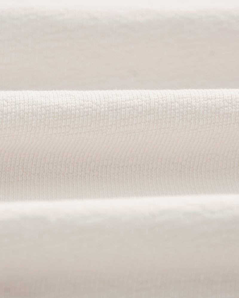 wax london men's Dean - Ecru Textured Organic Cotton T-Shirt