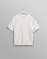 wax london Dean - Ecru Textured Organic Cotton T-Shirt