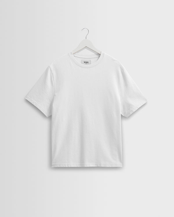 Dean - White Textured Organic Cotton T-Shirt