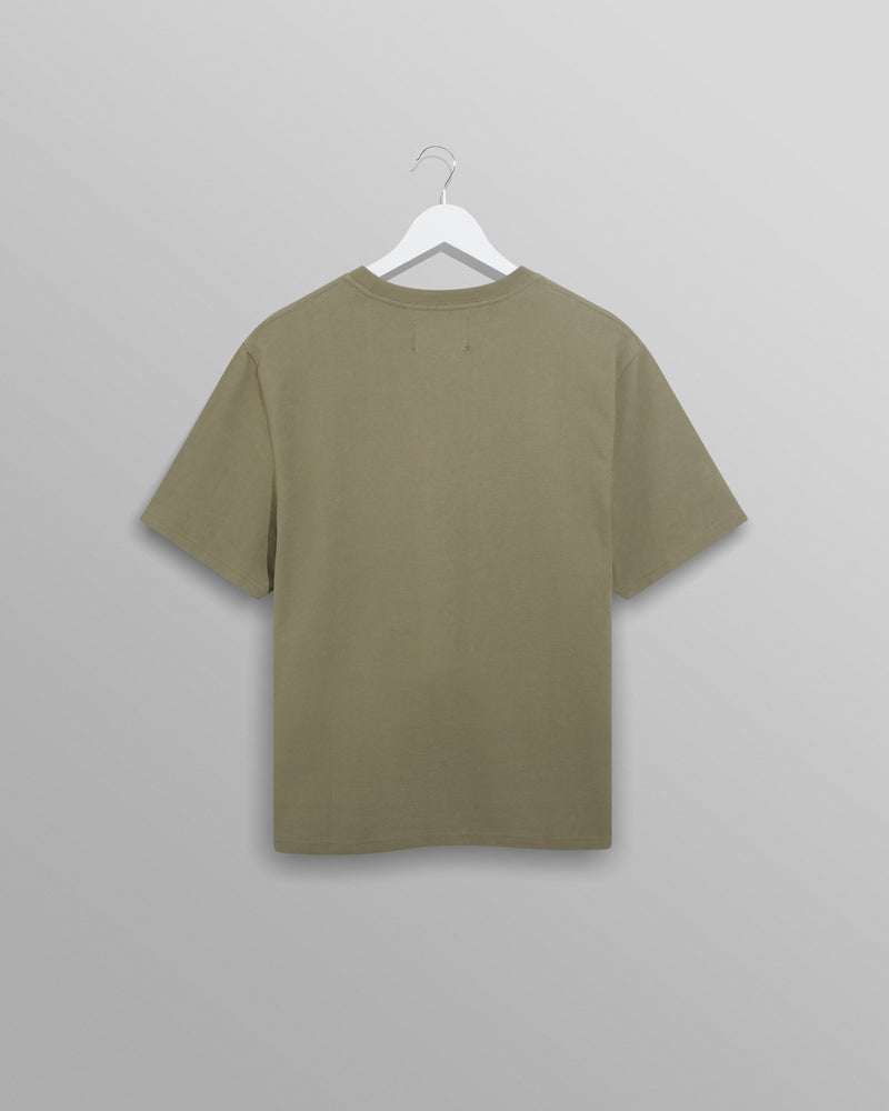 wax london men's Dean - Green Textured Organic Cotton T-Shirt