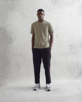 wax london Dean - Green Textured Organic Cotton T-Shirt