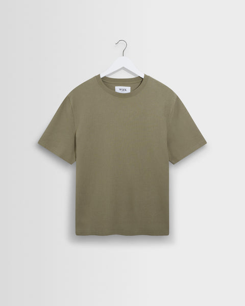 Dean - Green Textured Organic Cotton T-Shirt
