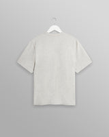 wax london Dean - Grey Marl Textured Organic Cotton T-Shirt