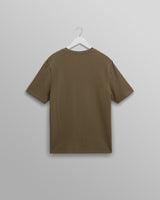 wax london men's Dean - Khaki Brown Textured Organic Cotton T-Shirt
