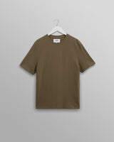 wax london men's Dean - Khaki Brown Textured Organic Cotton T-Shirt