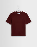 Dean - Maroon Textured Organic Cotton T-Shirt
