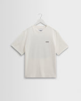 wax london men's Dean - Off-White And Charcoal 90s Doodle Graphic Cotton T-Shirt