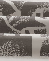 wax london men's Dean - Off-White And Charcoal 90s Doodle Graphic Cotton T-Shirt