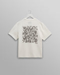 Dean - Off-White And Charcoal 90s Doodle Graphic Cotton T-Shirt