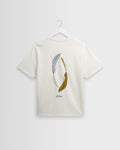 Dean - Off-White And Multi Leaf Embroidery T-Shirt