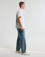 wax london men's Dean - Off White Geometric Repeat T-Shirt