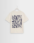 Dean - Off White Geometric Repeat T-Shirt