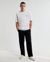 wax london men's Dean - Off White Scribble Text T-Shirt