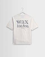wax london men's Dean - Off White Scribble Text T-Shirt