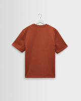 wax london men's Dean - Rust Textured Organic Cotton T-Shirt