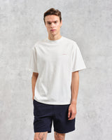 wax london Dean T-Shirt Ecru Botanic Graphic Print